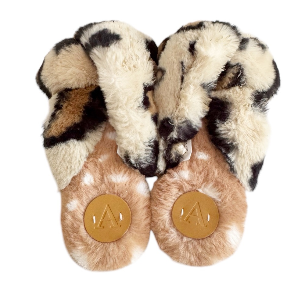 Anthropologie Lexie Fauz Fur Slipper Small Medium